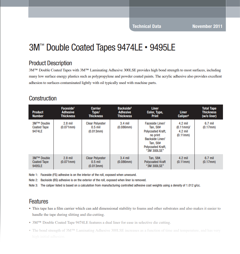 3m9495le tds